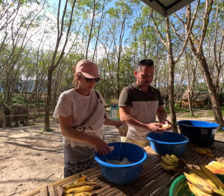 Khaolak Ethical Elephant Sanctuary Snack Making & Feeding - Capturing Memorable Moments With the Elephants