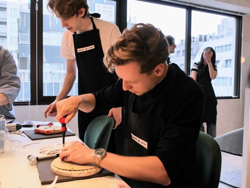 Kimono Art Workshop in Tokyo - From kimono lesson to finished panel