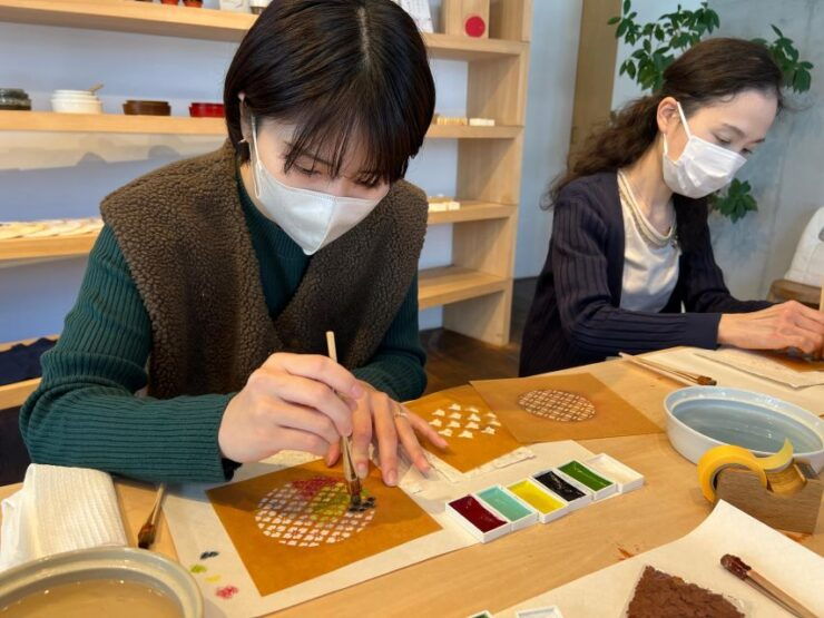 Kimono Artisans' Experience - Dyeing Japanese Paper Postcard - Experience Highlights