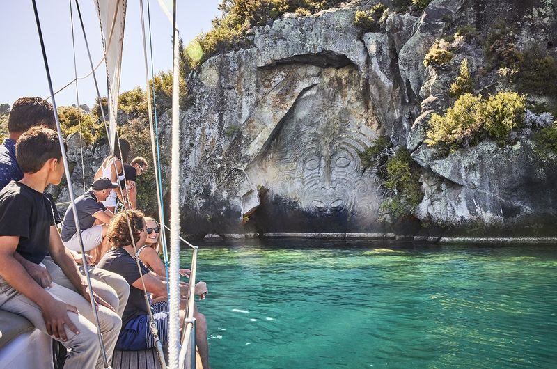 Kindred Spirit-Maori Rock Carvings Classical Sailing Boat Experience - Seeing the Ngatoroirangi Māori Rock Carvings
