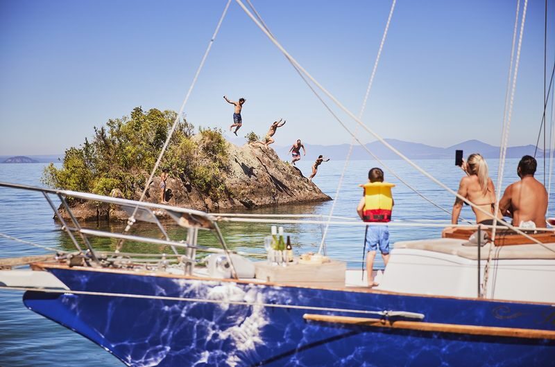 Kindred Spirit-Maori Rock Carvings Classical Sailing Boat Experience - A possible swim, weather permitting