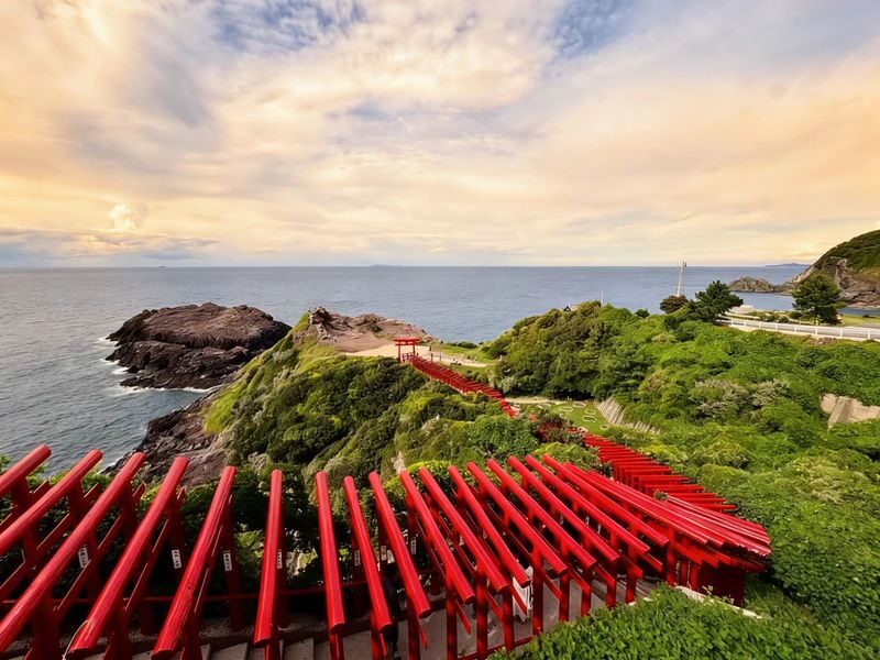 Kitakyushu Motonosumi Shrine Red Torii & Mojiko/Karato Market & Sarakurayama Cable Car Day Trip (Departing from Fukuoka) - Red gates, sea views, and a night above Kitakyushu