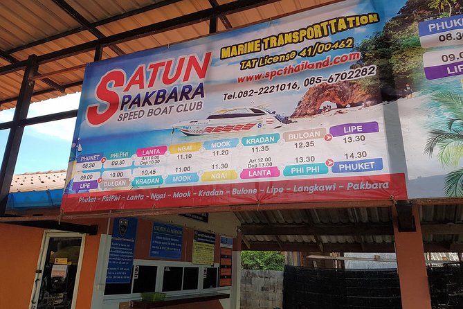 Koh Lipe to Phuket by Satun Pakbara Speed Boat - Stops and Drop-off Point