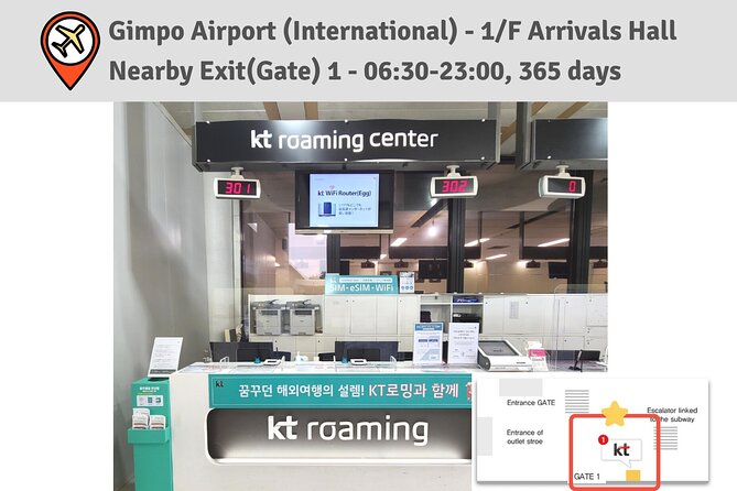 Korea Portable Wifi With Unlimited Data Pick up at Korea Airports - Duration and Meeting Point
