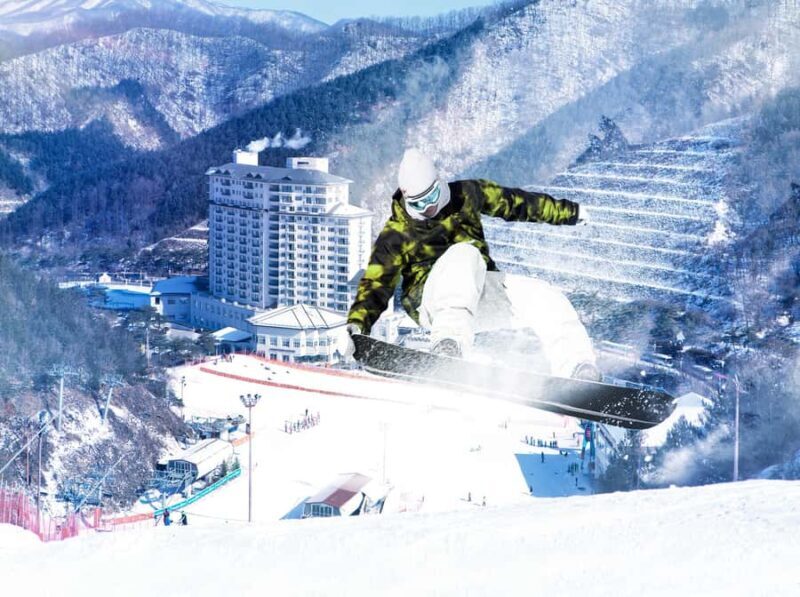 Korea Ski Tour from Seoul - Jisan Resort with Isaac Toast - The Mountain and Scenic Views