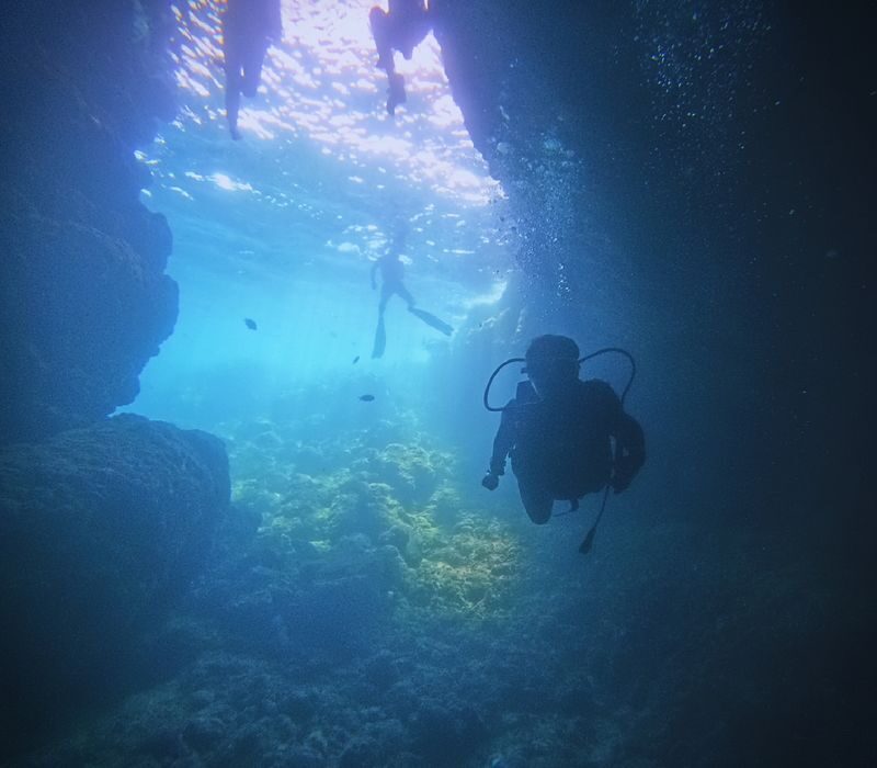 Korean Support: Okinawa Blue Cave Boat Experience Diving (Free Photo Shoot/No License Required) - GoPro pictures, practical value