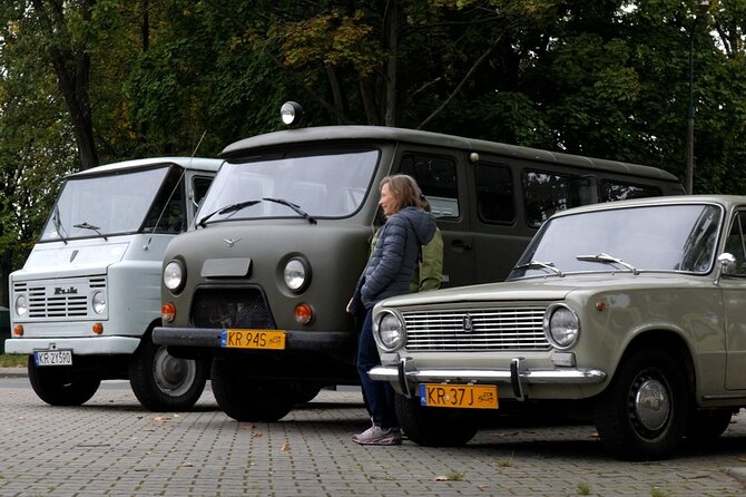 Krakow: Nowa Huta Retro Cars Ride & Kombinat Offices With Shelter Guided Tour - Meeting and Pickup Options