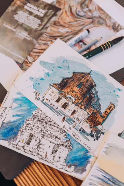 Kraków: Paint Watercolor Postcard with a Local Artist - The Souvenir and Lasting Memories