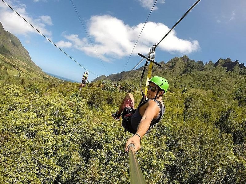 Kualoa Ranch Jurassic Valley Zipline Experience Tour - Seven lines through Kaʻaʻawa Valley