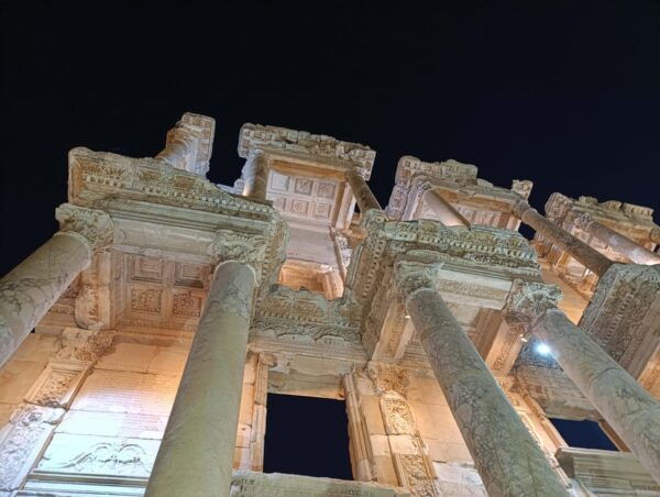 Kusadasi: Magical Private Ephesus Night Tour - Library of Celsus and Photography