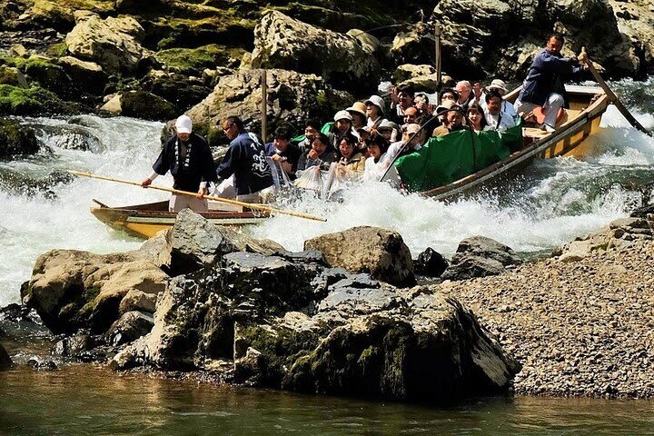 Kyoto Hozugawa River Boat Sagano Romantic Train Tour - Taking the Hozugawa River by boat