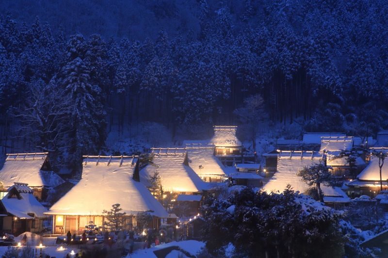 Kyoto Miyama Thatched Village Winter Lanterns Tour from Osaka - At a glance