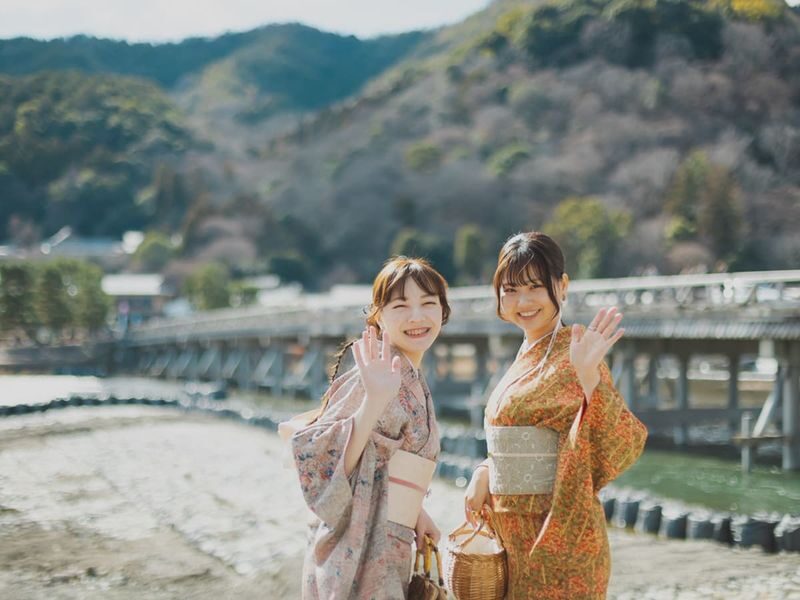 Kyoto Premium Silk Kimono Rental - Authentic Experience with Full-Set & Hair Styling - Choosing a kimono is part of the day