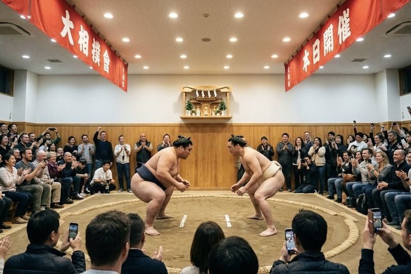 Kyoto: Sumo Show with Drink and Photo - Sumo without the tournament ticket