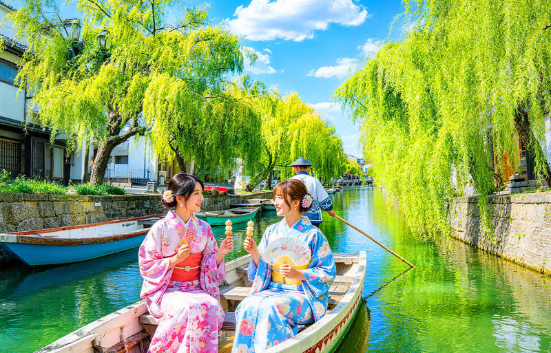 Kyushu Culture and Nature Tour: Dazaifu Kimono Experience / Strawberry Picking-Yanagawa River Cruise-Tosu Premium Outlets Seasonal Limited Itinerary (Departing from Fukuoka) - A day trip with two different routes