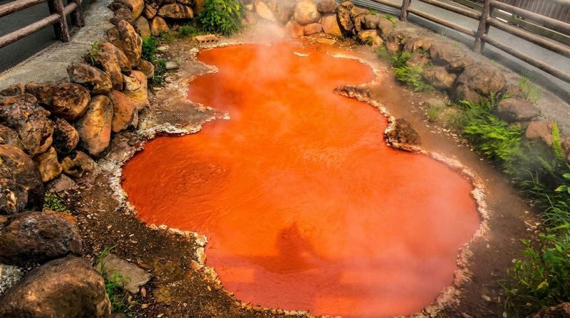 Kyushu Fukuoka Classic Day Tour | Nyoirin-ji Temple & Mt. Yufu & Yufuin & Kinrin Lake & Umi Jigoku (Sea Hell) & Kamado Jigoku (Oven Hell) Day Tour (Chinese and English Tour Guides / Departure from Fukuoka) - Beppu’s blue water and cooking-pot steam