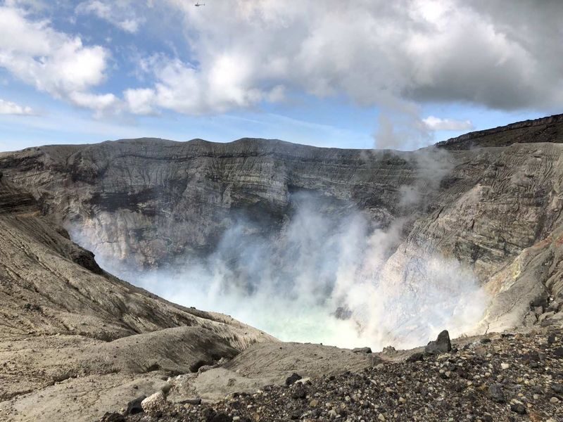 Kyushu Mount Aso Takachiho One-Day Tour | Takachiho Gorge + Kusasenri + Mount Aso/Kamishikimi Kumanoza Shrine | Departing from Fukuoka - Takachiho Gorge: cliffs, waterfall and an optional boat