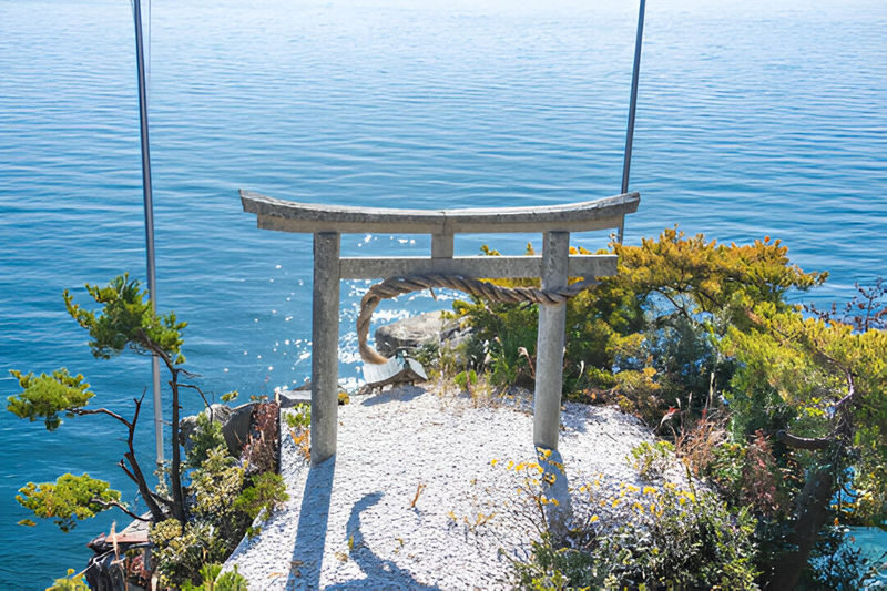 Lake Biwa Customizable One Day Charter Car Trip from Kyoto/Osaka - Shirahige Shrine’s torii in the lake