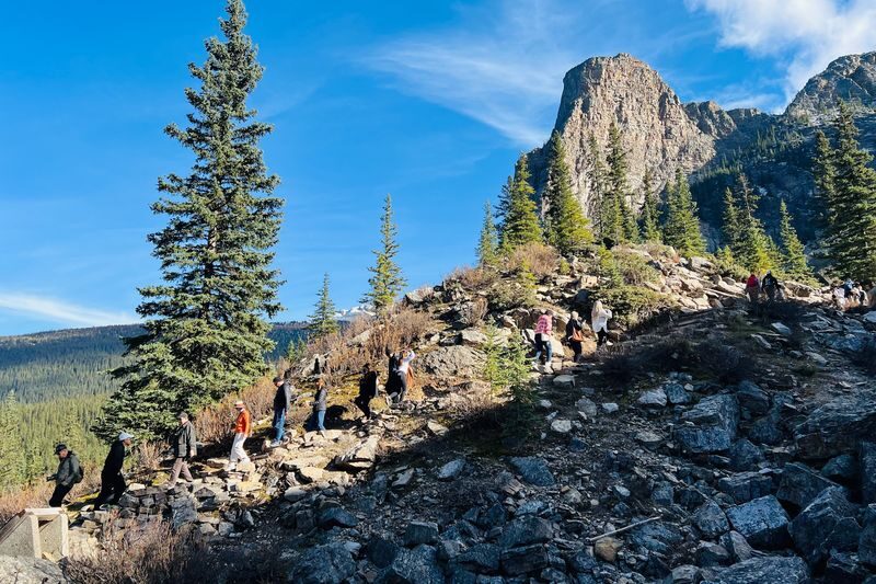 Lake Louise, Moraine/Johnston Canyon, Emerald Lake and Banff Town - Summer Moraine Lake or winter Johnston Canyon