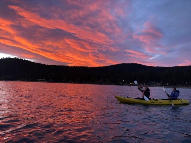 Lake Tahoe Sunset Kayak Tour - Paddling the Lake
