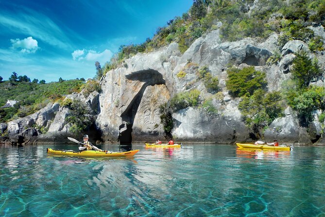 Lake Taupo - Maori Rock Carvings Package (Mountain Biking & Kayaking) - Meeting and Pickup