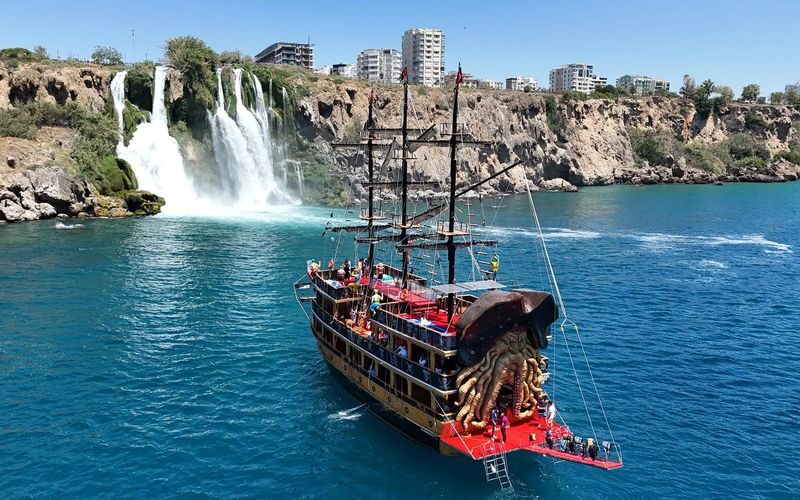 Lara Pirate Boat Excursion with Lunch & Transfer - A Turkish buffet served at sea