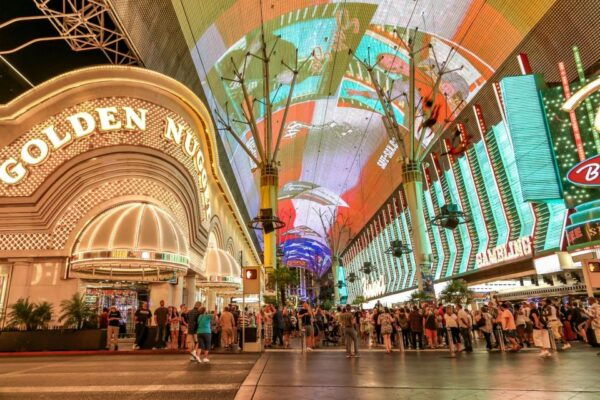 Las Vegas: Fremont Street Walking Tour by Night - Tour Description