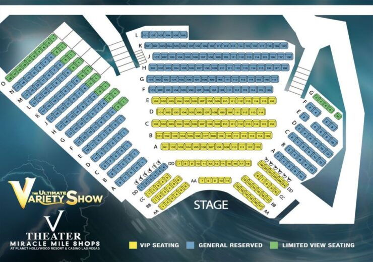 Las Vegas: V The Ultimate Variety Show Entry Ticket - Ticket Details