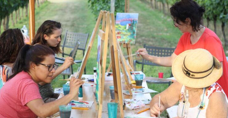 Lazise: Painting Expereince With Wine and Local Food Platter - Experience Highlights