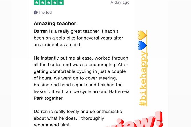 Learn to Cycle in 2.5 Hours Whilst on Vacation in London! - Cancellation Policy