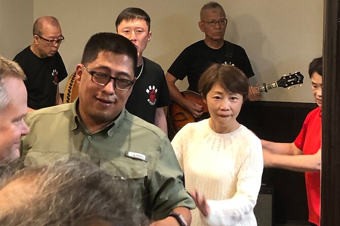 Lets Dance Bon Odori(Folk Dance) to the Music Near Tsutenkaku. - Alcoholic Beverages