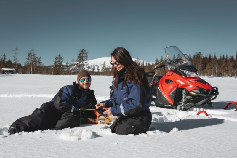 Levi: Snowmobile Safari with Ice Fishing and Outdoor Lunch - The Authentic Arctic Feel