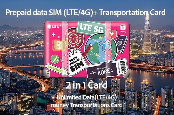 LG U Plus Unlimited Korea SIM Card + Transportation card - Good To Know