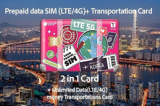 LG U Plus Unlimited Korea SIM Card + Transportation card - Duration and Flexibility