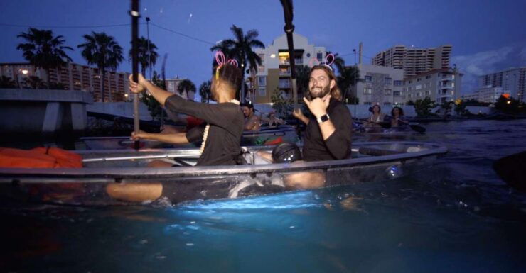 Lighted Clear Kayaks at Night W/ Champagne in Miami Beach - Experience Highlights