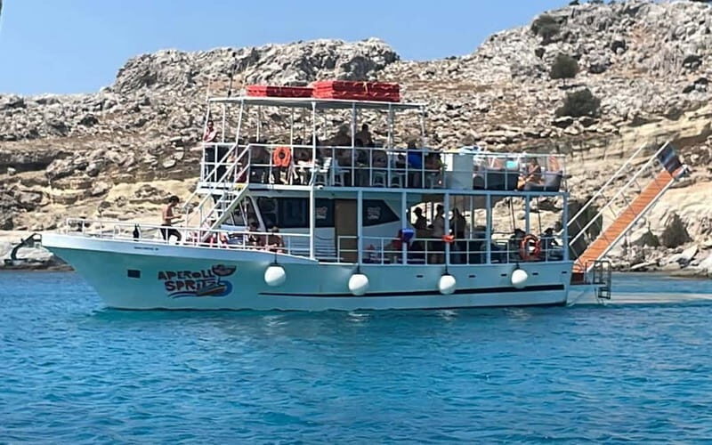Lindos: The Aperoll Spritz boat trip, 4 swim stops - An Overview of the Lindos Aperoll Spritz Boat Trip