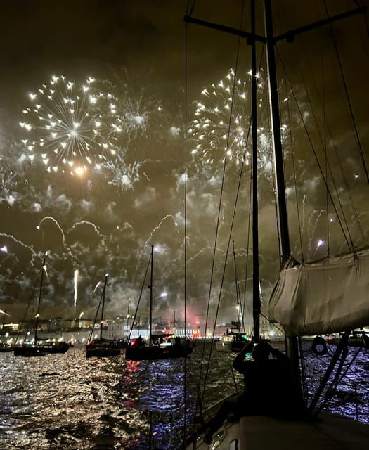 Lisbon: NYE Fireworks Private Sailing Tour With Champagne - Inclusions and Amenities