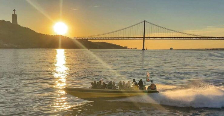 Lisbon Speedboat Sunset With Monuments Sightseeing - Tour Overview