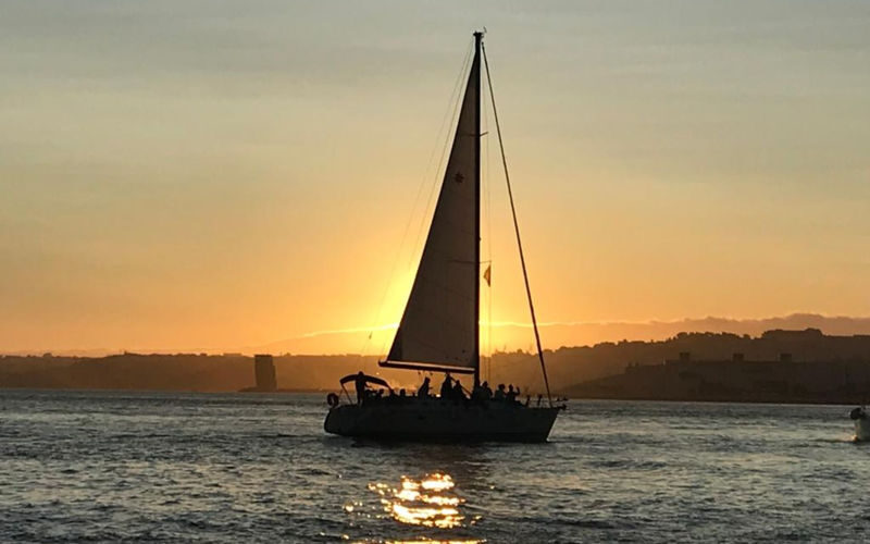 Lisbon Sunset Sailboat Tour with Wine - Sunset is the main event