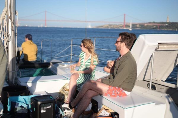 Lisbon View From the Tejo: Catamaran With OPEN BAR and Music - Music and Entertainment Onboard