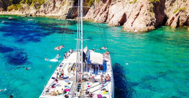 Lloret De Mar: Catamaran Sailing Tour With BBQ and Drinks - Experience on the Catamaran