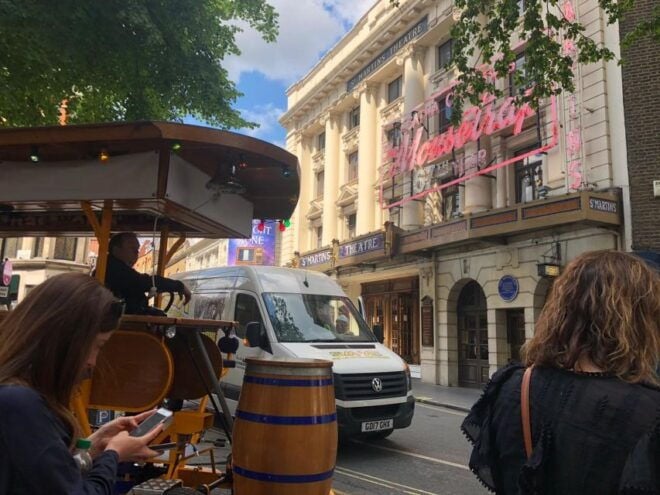London: Piccadilly and Soho Beer Bike Tour - Unique London Experience