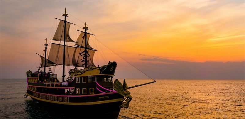 LORD Black Pearl Pirate Cruise Experience to Koh Larn - A pirate ship sets the tone