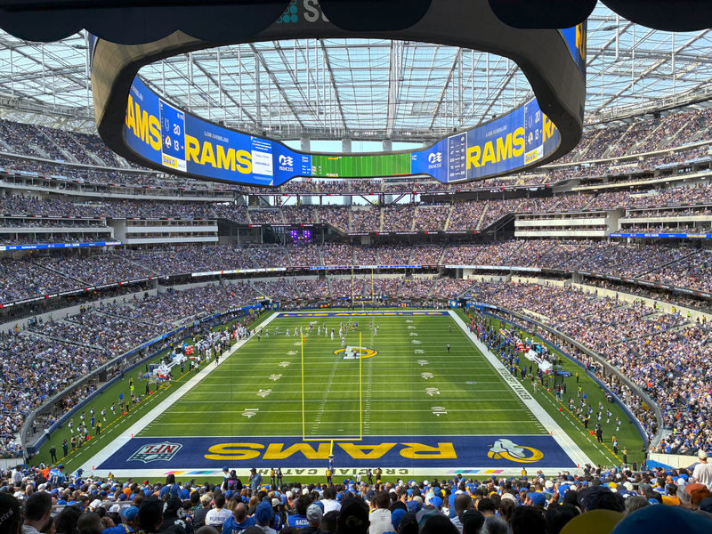Los Angeles Rams Football Game at SoFi Stadium - The game begins before kickoff