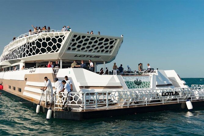 Lotus Mega Yacht Dinner From Abu Dhabi With Private Transfers - Frequently Asked Questions