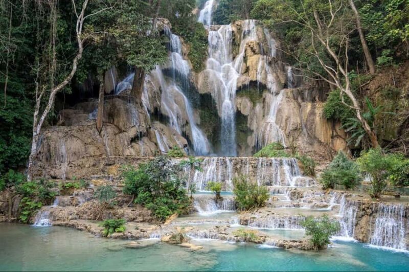 Luang Prabang: Afternoon Kuang Si Waterfalls & Sunset Cruise - The Itinerary in Detail