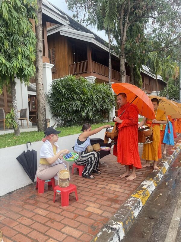 LuangPrabang Morning Alms Giving City Tour& Kuang Si Falls - A meaningful start before the town wakes