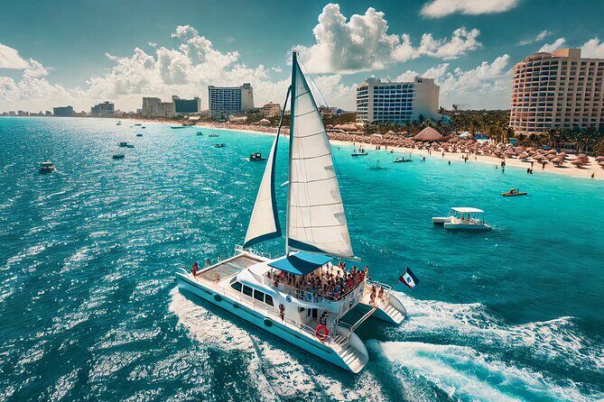 Luxury Catamaran to Isla Mujeres, Snorkeling, Buffet and Ice Bar - Good To Know