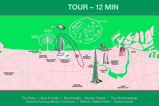 Luxury Dubai Helicopter Tour With 2 Way Private Transfers in Dubai - Pickup and Mobile Ticket Availability