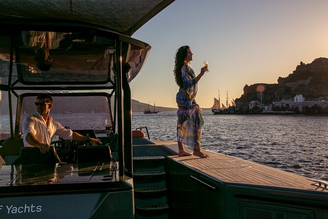 Luxury Private Power Catamaran Tour in Santorini - The Sum Up